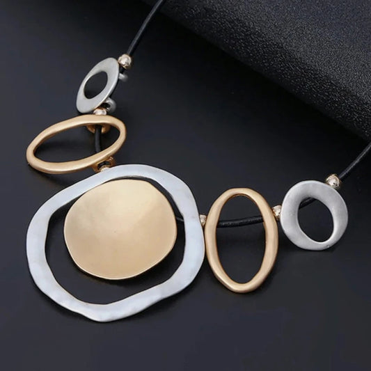 Modern Minimalist Statement Geometric Necklace