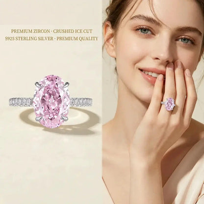 Celestia Oval Zircon Statement Ring – detail view 23