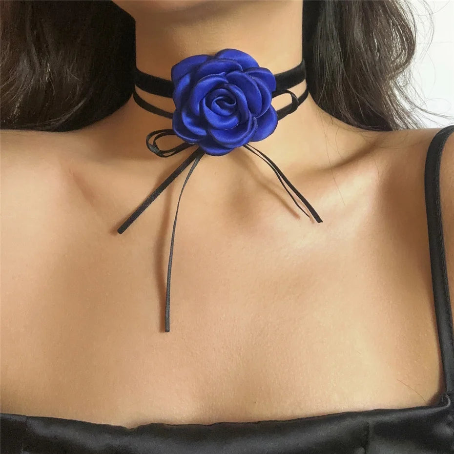 Gothic Rose Choker Necklace