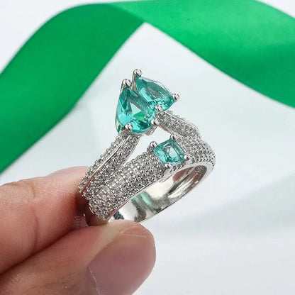 Paraiba Cascade Double-Layer Ring – detail view 5
