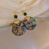 Vintage-Inspired Abalone Shell Drop Earrings
