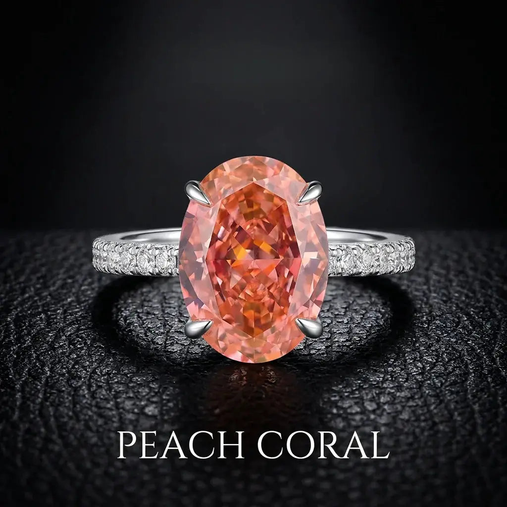 Celestia Oval Zircon Statement Ring – detail view 4