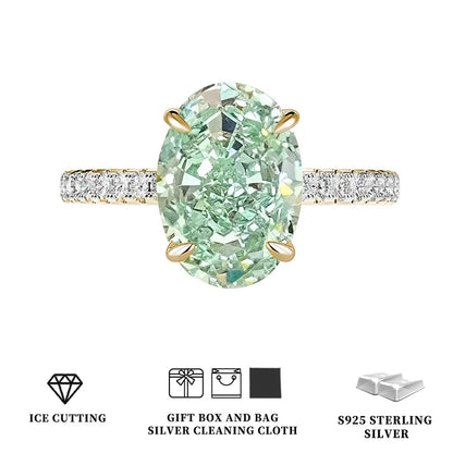 Celestia Oval Zircon Statement Ring – detail view 7