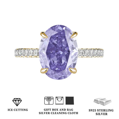 Celestia Oval Zircon Statement Ring – detail view 22