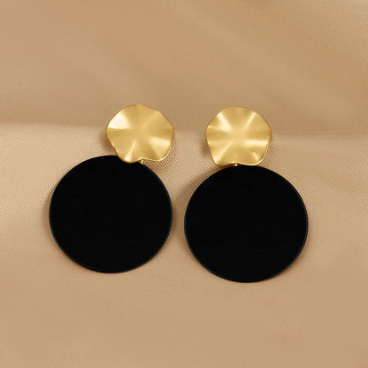 Geometric Statement Earrings with Korean-inspired Design