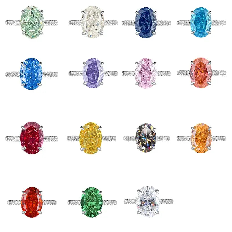 Celestia Oval Zircon Statement Ring – detail view 6