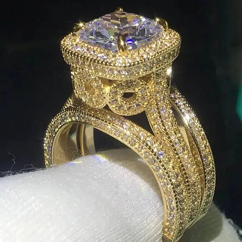 Celestial Halo Three-Piece Ring Set – Glam Duchess