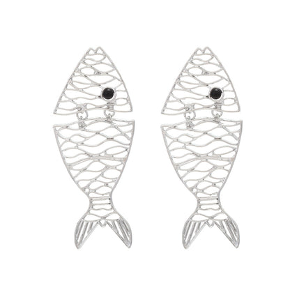 Exquisite Handmade Fish-Shaped Choker Necklace Earrings