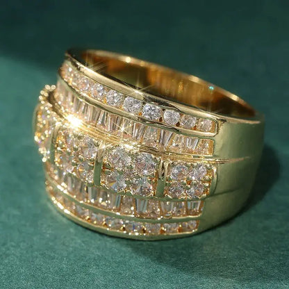 Aurelia Gold-Tone Pavé Ring – detail view 3