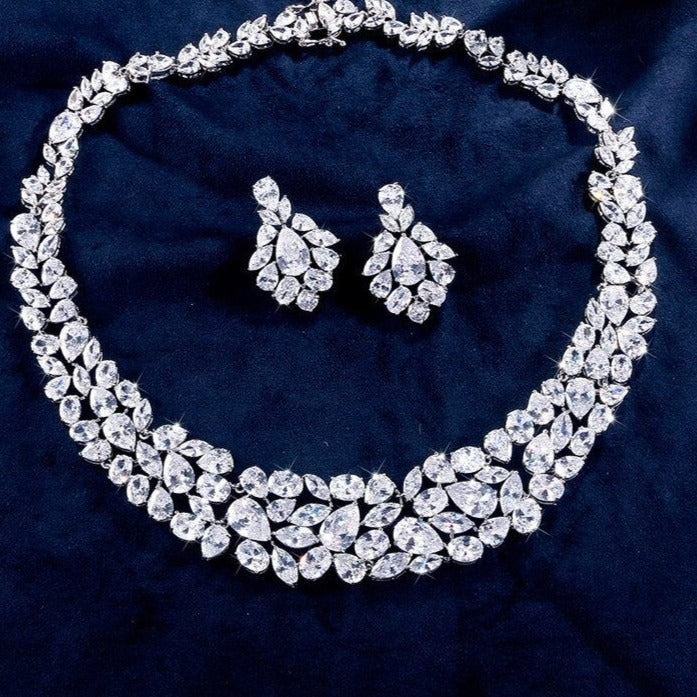 Exquisite Cubic Zirconia Wedding Jewelry Set