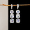 Load image into Gallery viewer, Princess Cubic Zirconia Drop Earrings