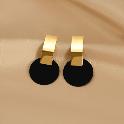 Geometric Statement Earrings with Korean-inspired Design