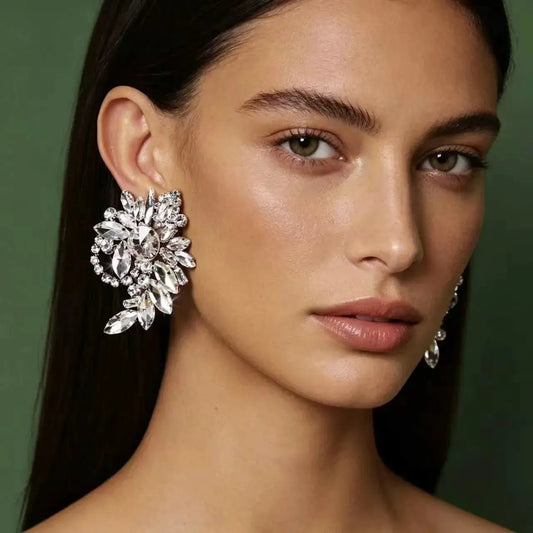 Fleur Radiance Crystal Drop Earrings – Glam Duchess