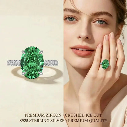 Celestia Oval Zircon Statement Ring – detail view 8