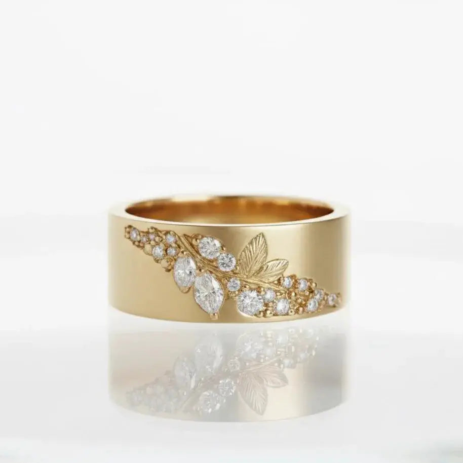 Verdant Vine Statement Ring – detail view 5