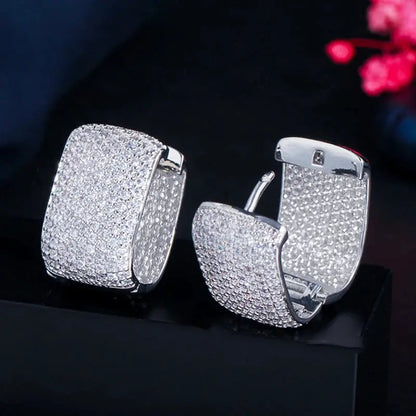 Sculpted Pavé Hoop Earring Collection – detail view 2