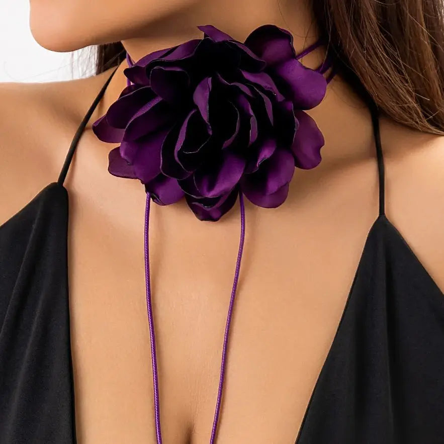 Gothic Rose Choker Necklace