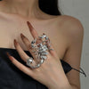Edgy Scorpion Shaped Zircon Charm Ring with Adjustable Fit