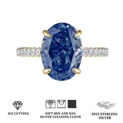 Celestia Oval Zircon Statement Ring – detail view 10