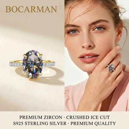 Celestia Oval Zircon Statement Ring – detail view 11