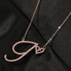 Load image into Gallery viewer, Personalized Initial Cursive Heart Pendant Necklaces