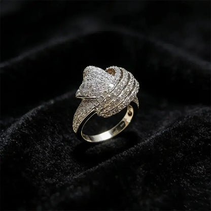Seraphine Silver-Tone Pavé Ring – detail view 6