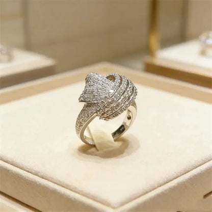 Seraphine Silver-Tone Pavé Ring – detail view 2