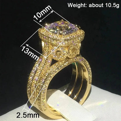 Celestial Halo Three-Piece Ring Set – detail view 5