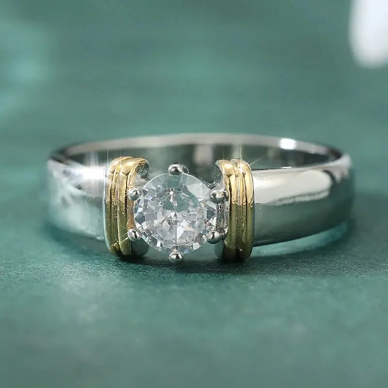 Silver-Tone Zirconia Ring Collection – detail view 7