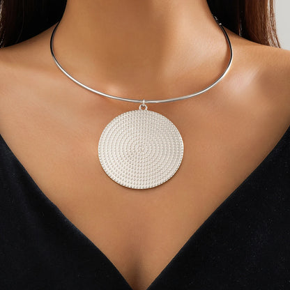 Geometric Minimalist Statement Choker Collar Necklace