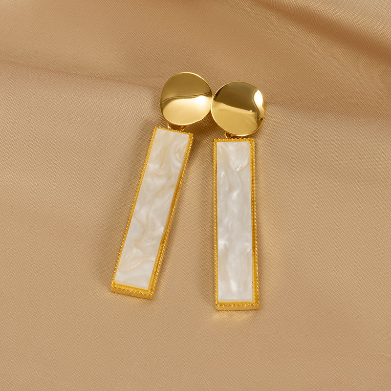 Geometric Statement Earrings with Korean-inspired Design