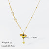Little Bee Stainless Steel Pendant Necklace
