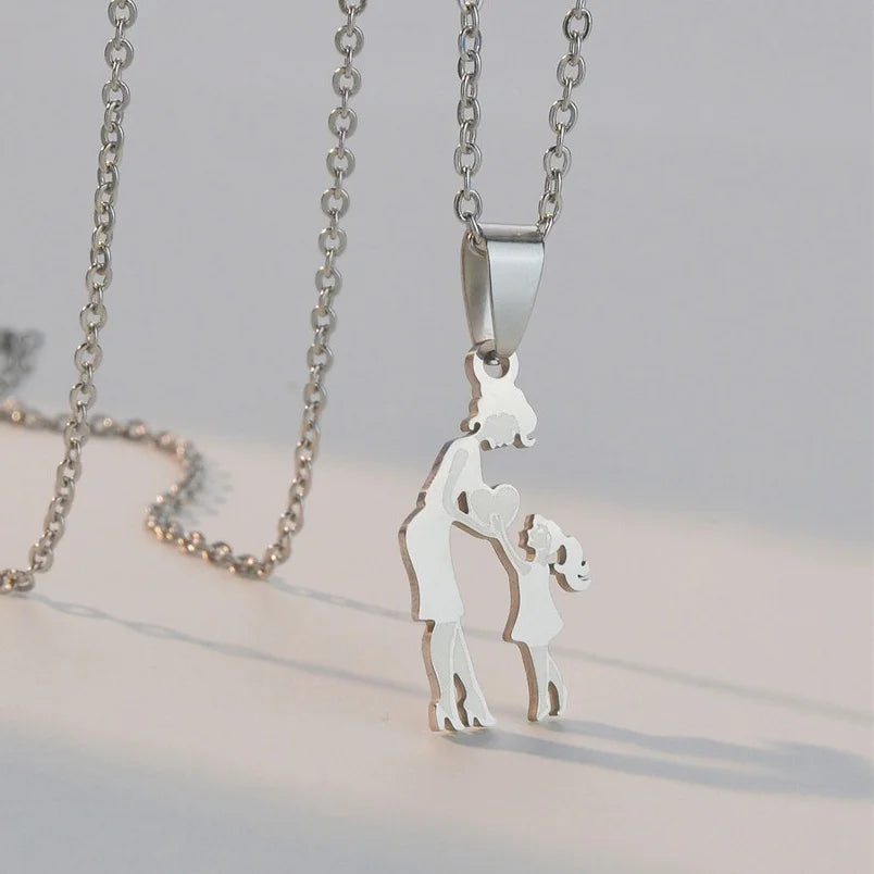 Family Necklaces with Mama Pendants - Stainless Steel Jewelry for Mother's Day & Birthdays