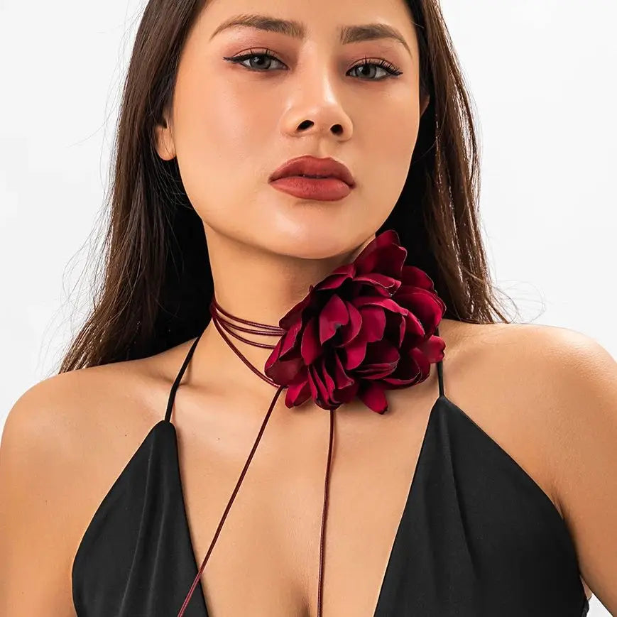 Gothic Rose Choker Necklace