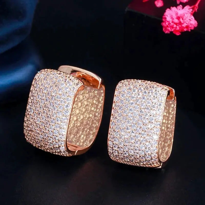 Sculpted Pavé Hoop Earring Collection – detail view 4