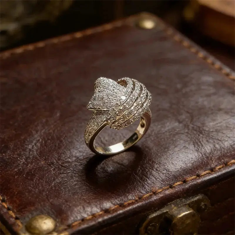 Seraphine Silver-Tone Pavé Ring – detail view 5