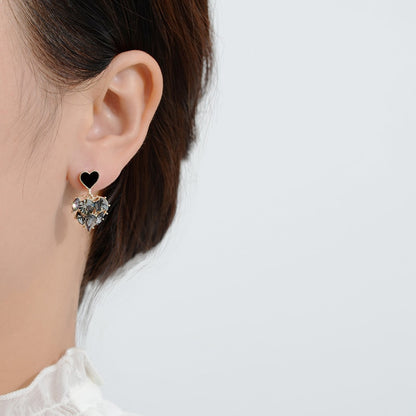 exquisite crystal dangle earrings