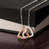 Eternal Love Gold Plated Heart Necklace with Cubic Zirconia