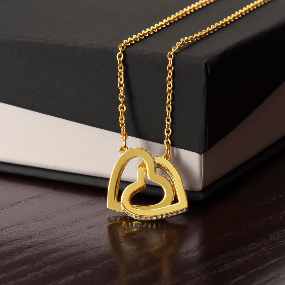 Eternal Love Gold Plated Heart Necklace with Cubic Zirconia