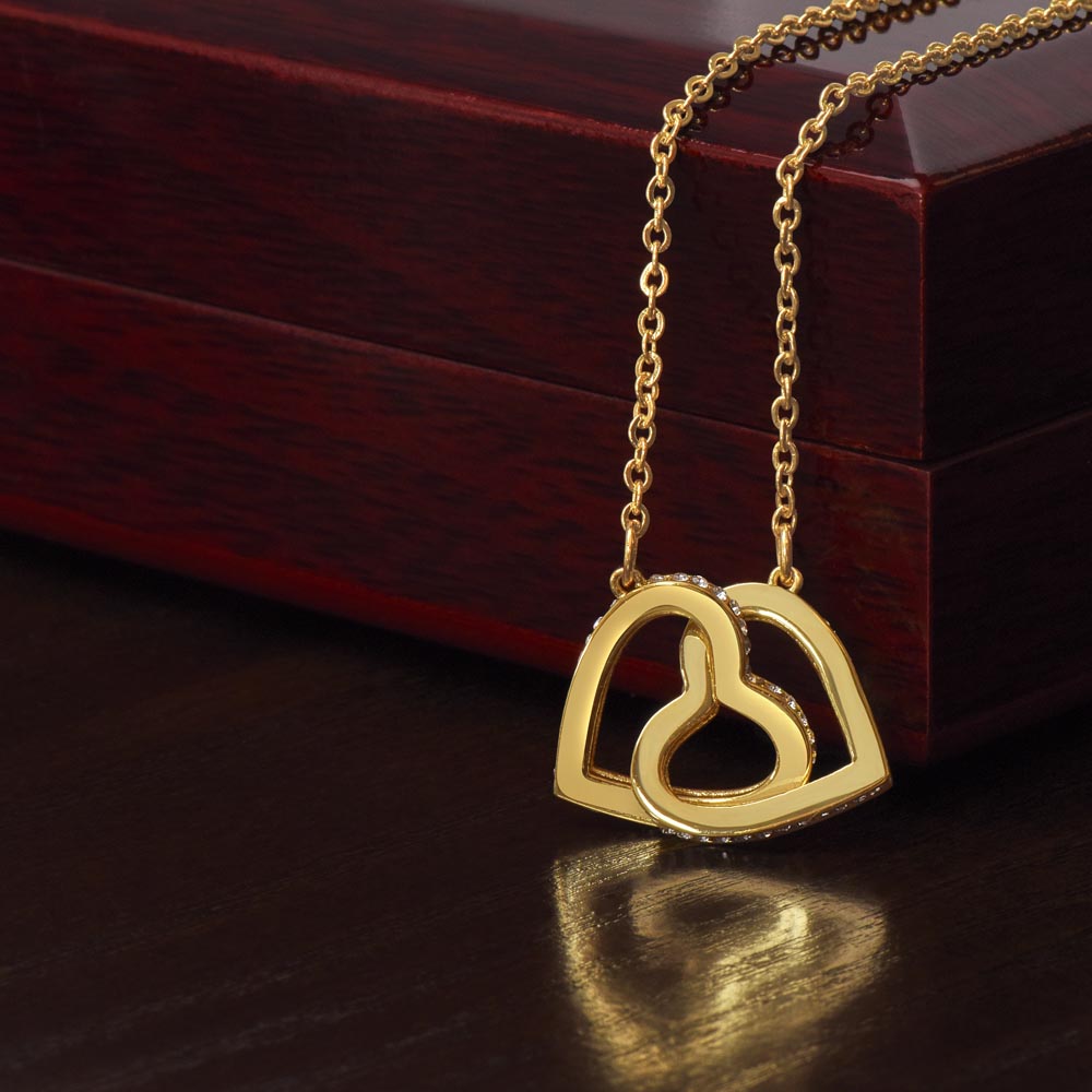 Eternal Love Gold Plated Heart Necklace with Cubic Zirconia