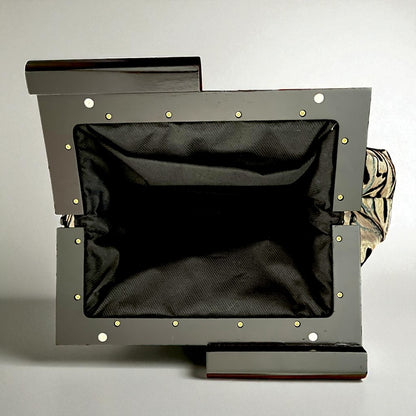 Black Velvet Clutch with Beaded Chain, Oversized Evening Bag, Statement Formal Purse, Gift for Her, Big Elegant Handbag - Glam Duchess