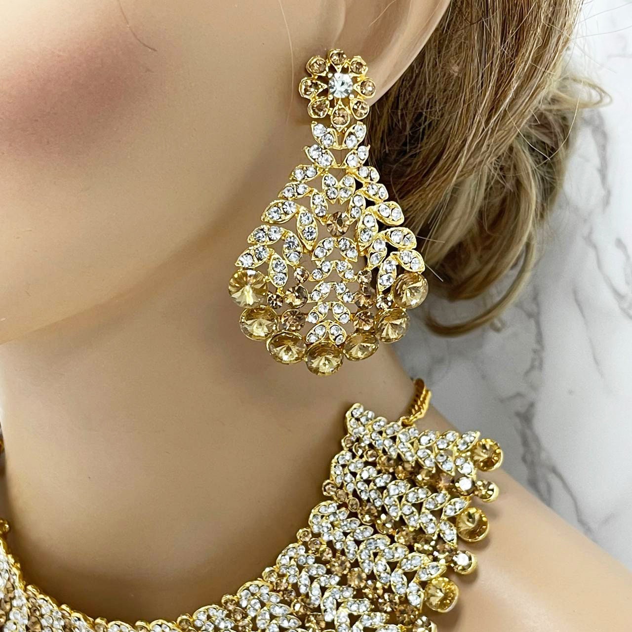 Champagne Indian Wedding Jewelry Set, Bridal Choker Necklace Earring Set, Bridal Indian Jewelry Set, Kundan Jewelry, Bollywood Jewelry