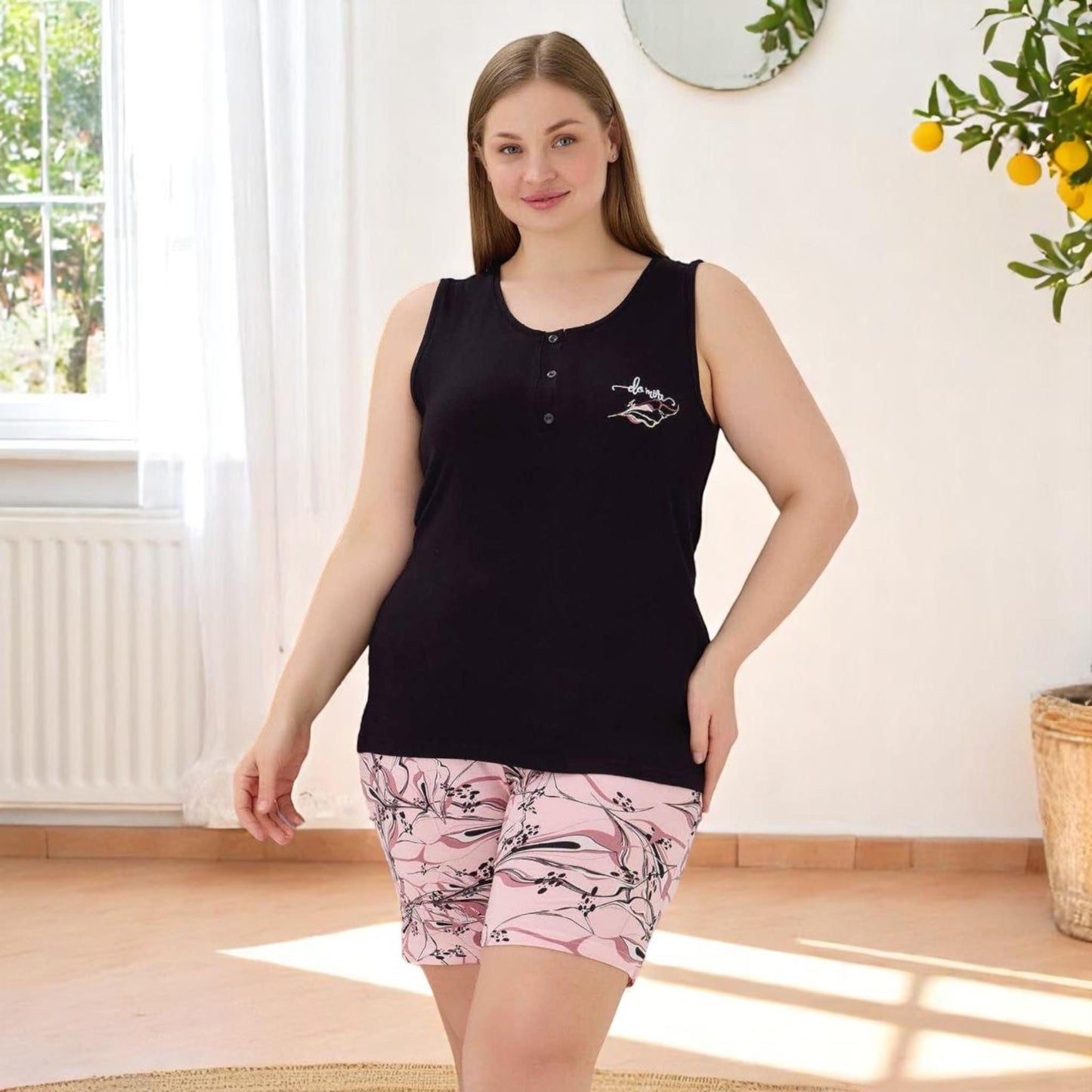Plus Size Ultra Soft Sleepwear, Comfy Shorts Pajama Set, Big Size Loungewear, Summer Pajamas, Lightweight Womens PJs, Made in Turkey