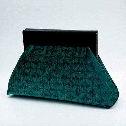 Elegant Large Green Geometric Clutch Bag, Modern Structured Statement Purse, Evening Bag for Women, , Oversized Purse - Glam Duchess