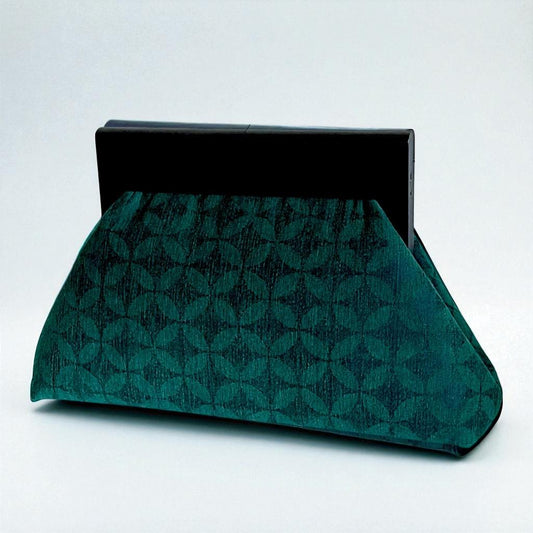 Elegant Large Green Geometric Clutch Bag, Modern Structured Statement Purse, Evening Bag for Women, , Oversized Purse - Glam Duchess