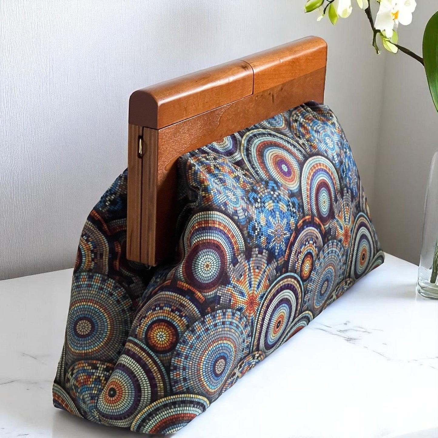 Oversized Handmade Clutch Bag Mosaic Pattern | Unique Statement Purse  & Artisan Accessory, Evening Bag