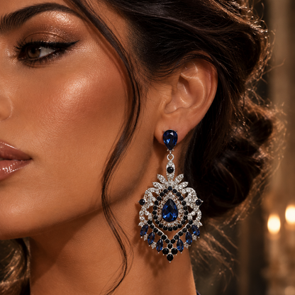 Crystal Rhinestone Drop Earrings - Earrings from Glam Duchess