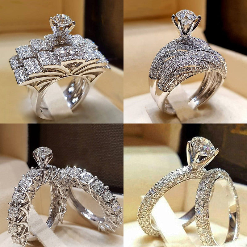 Chic Geometric Zinc Alloy Wedding Ring Set
 
 Enhance your special day with our trendy, geometric wedding ring set that exudes elegance and sophistication. Crafted from high-quality zinc alloy, this set featGlam DuchessGlam DuchessChic Geometric Zinc Alloy Wedding Ring Set