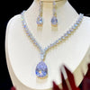 Exquisite Cubic Zirconia Bridal Jewelry Set with Water Drop Pattern