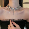 Square Crystal Geometric Choker Necklace